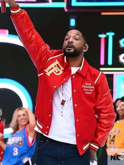 Will Smith Summertime Ball Red Varsity Jacket Clanton Jacket