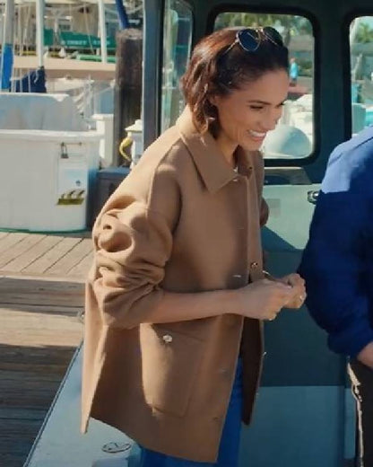 With Love, Meghan 2025 Meghan Markle Beige Jacket USA Jackets