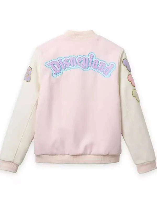 Women Disneyland Pink Varsity Jacket Clanton Jacket