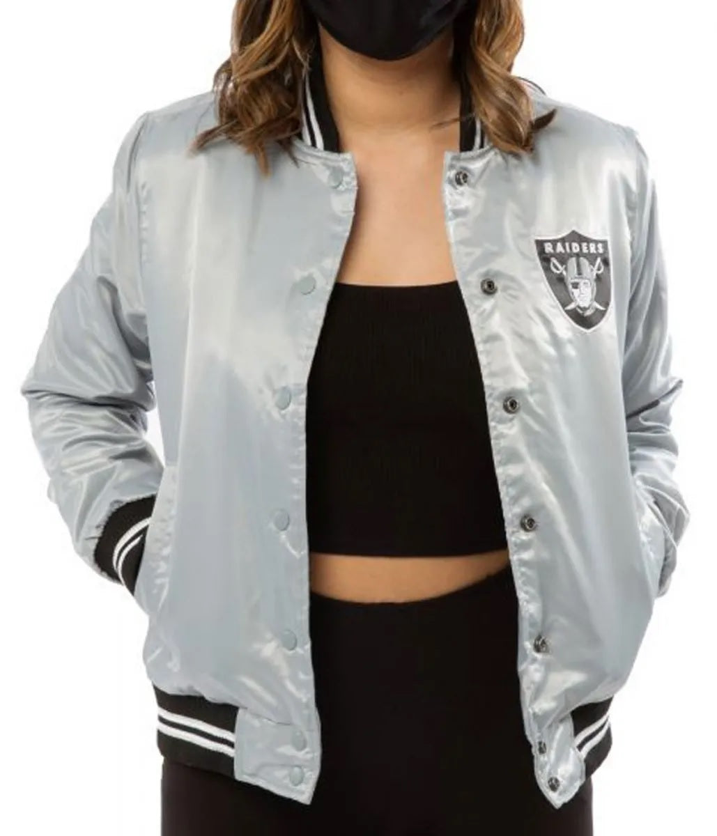 Women's Raiders Las Vegas Satin Starter Jacket - alternate view