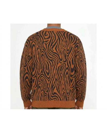 Bobby Moynihan NCIS Origins Season 3 Brown Swirl Print Cardigan - side view
