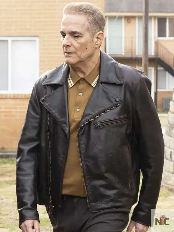 Yul Vazquez Will Trent S03 Black Leather Jacket Clanton Jacket