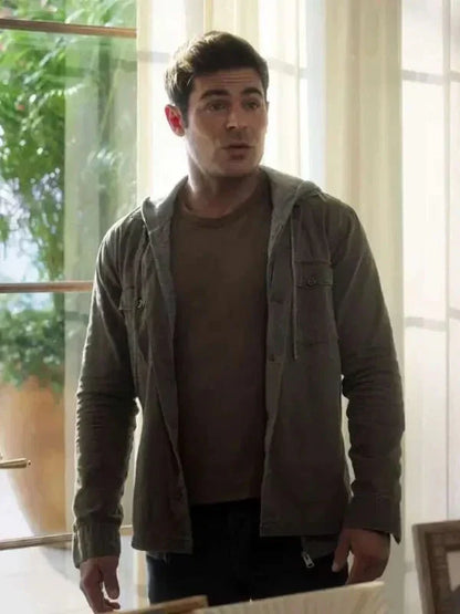 Zac Efron A Family Affair 2024 Green Jacket Shopotiny