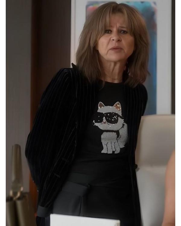 Ted Lasso S04 Tracey Ullman Cat Printed Top - view 2