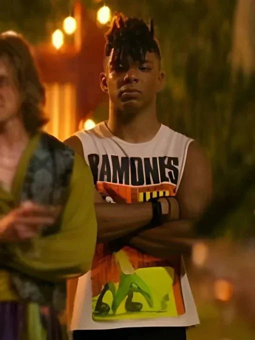 Zendé Murdock Graphic Print White T-Shirt USA Jackets