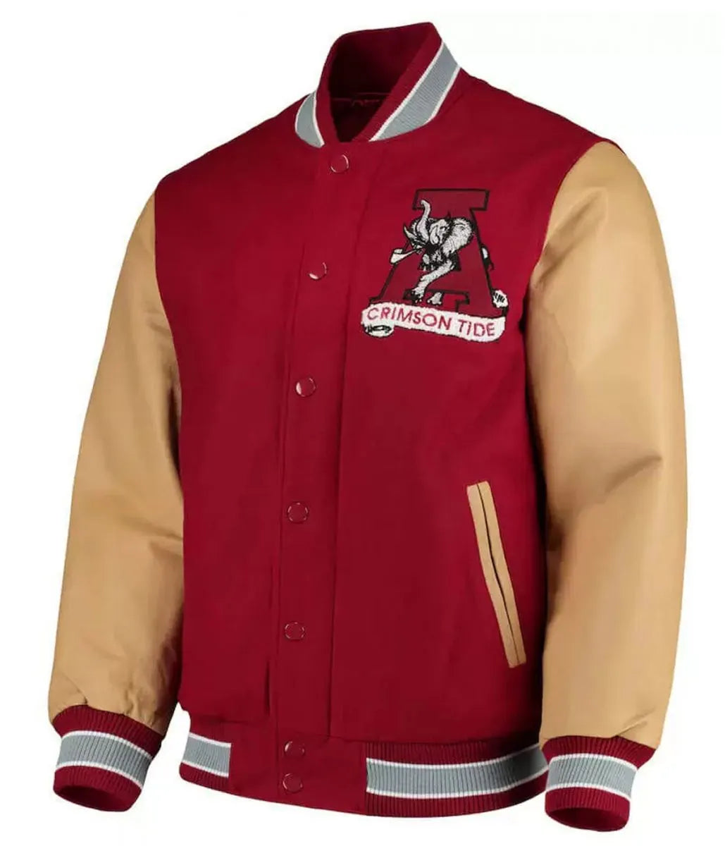 Alabama Crimson Tide Red Letterman Jacket