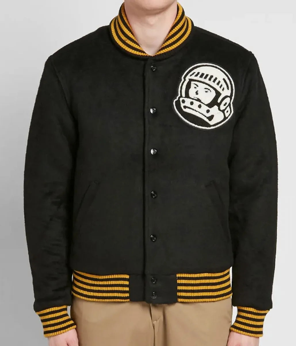 Astro BBC Black Wool Varsity Jacket - side view