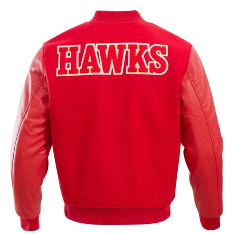 Atlanta Hawks Classic Wool Varsity Jacket - back view