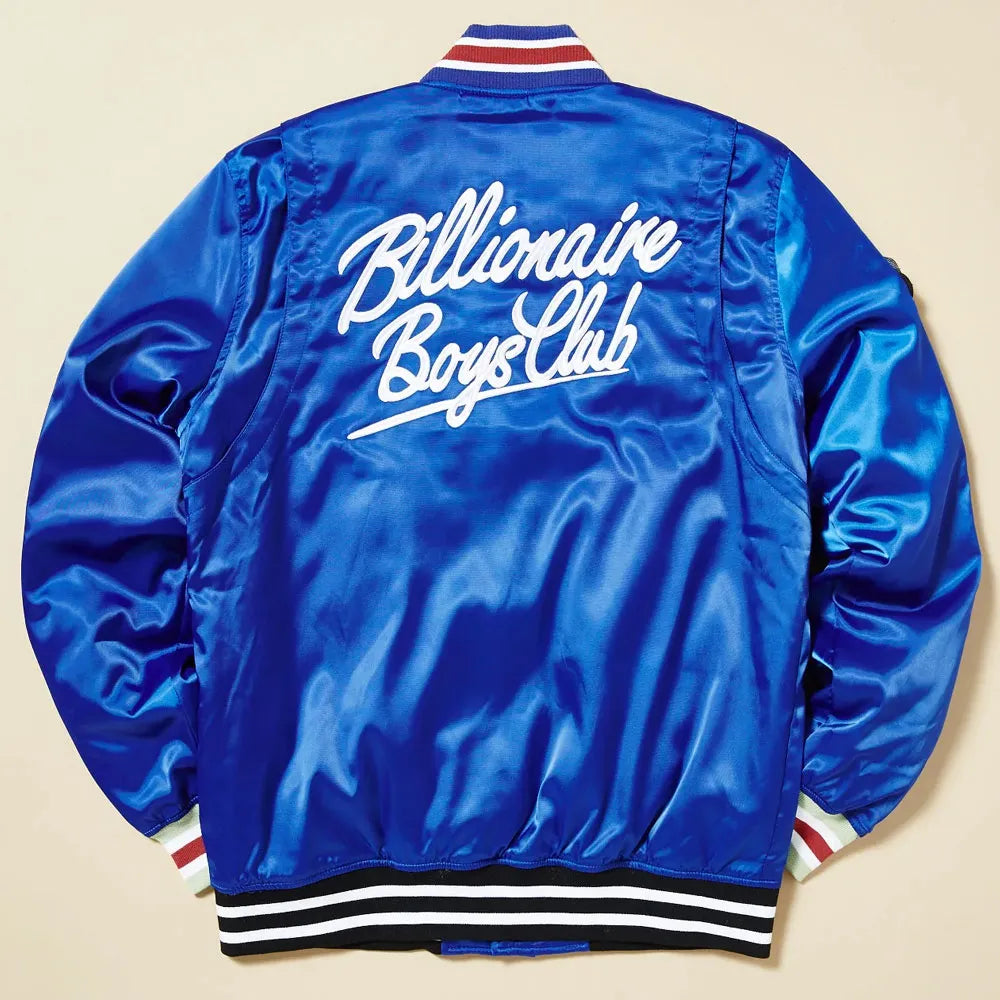 Bb Starchild BBC Black and Blue Satin Jacket - side view
