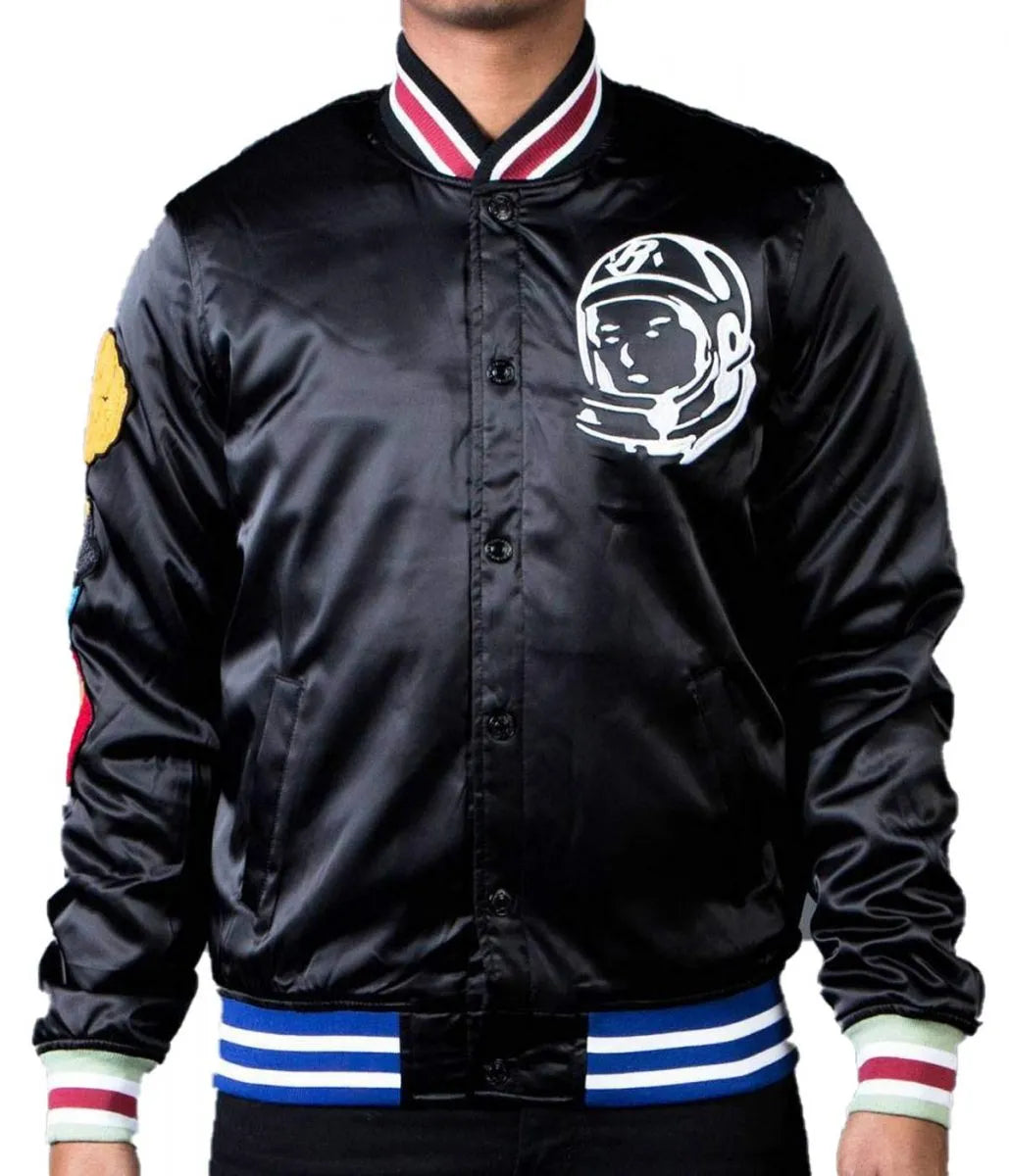 Bb Starchild BBC Black and Blue Satin Jacket - back view