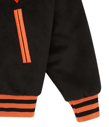 Icecream BBC Embroidered Black Varsity Jacket - detail view