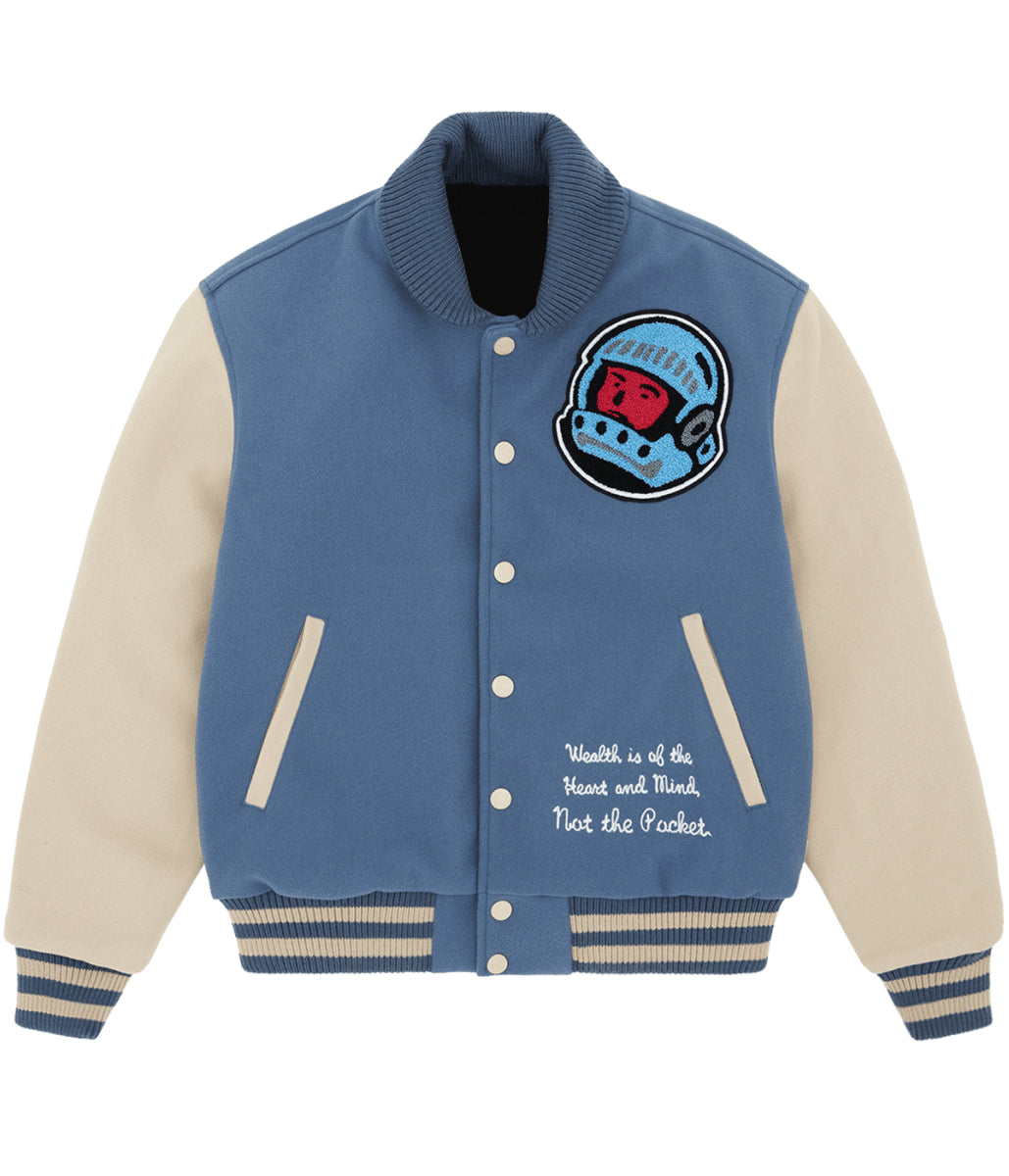 BBC Cafeteria Blue and Off White Letterman Jacket