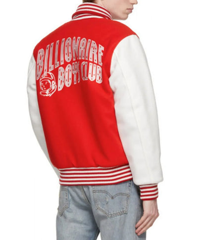 BBC Astro Varsity Red and White Jacket - back view