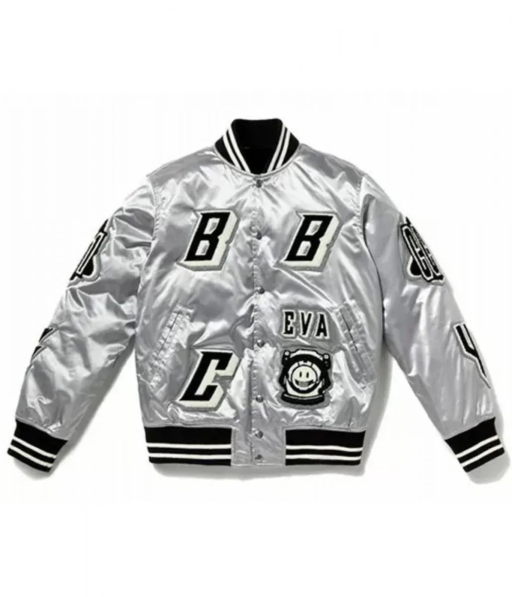 Billionaire Boys Club Eva BBC Satin Silver Jacket