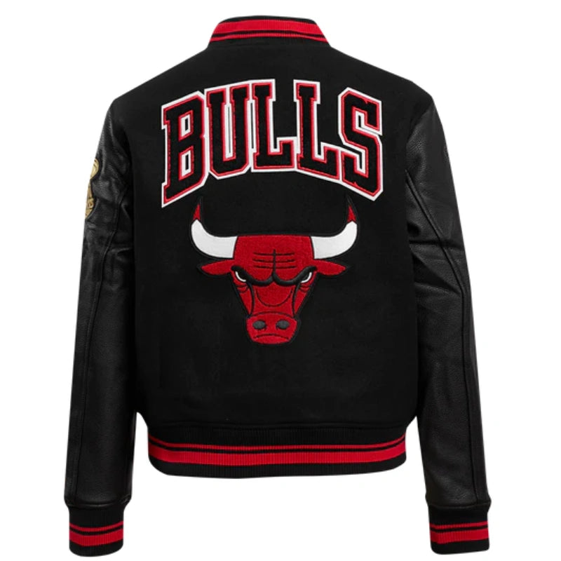 Chicago Bulls Retro Classic Wool Varsity Jacket - back view