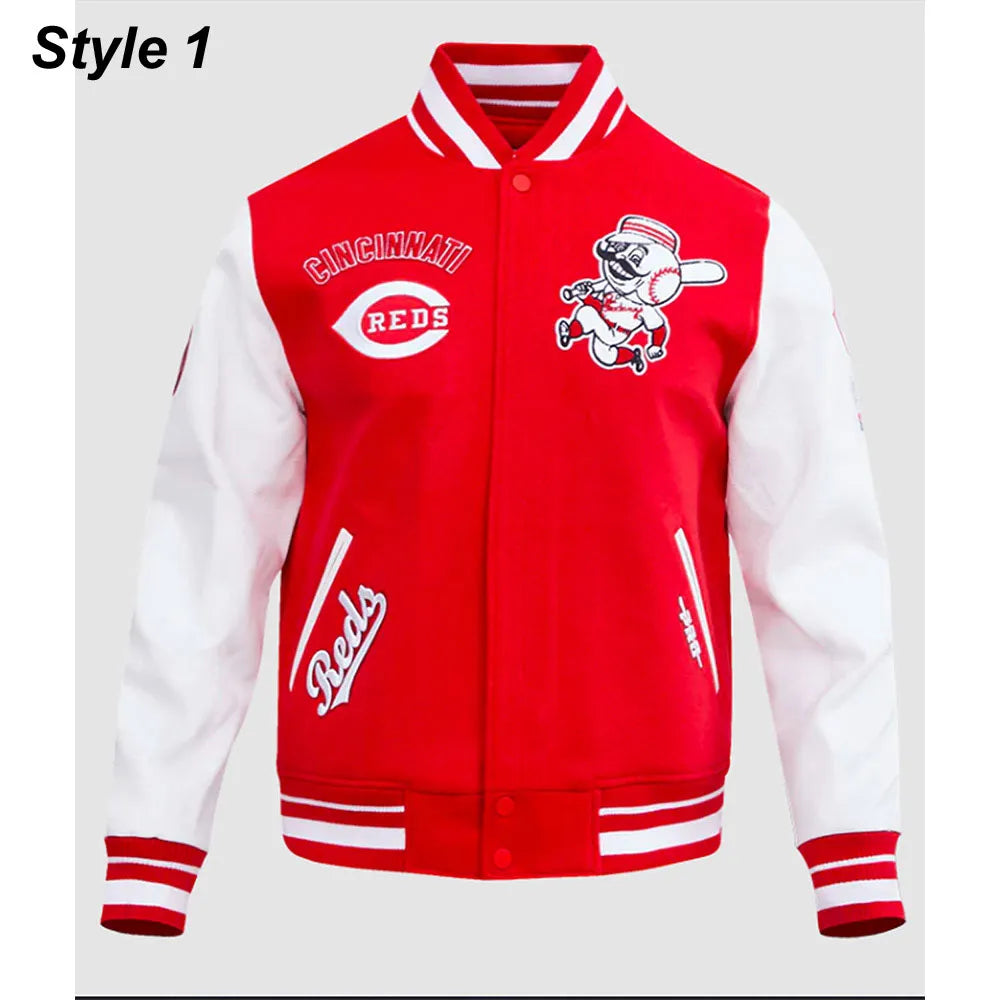 Cincinnati Reds Retro Classic Rib Wool Varsity Jacket