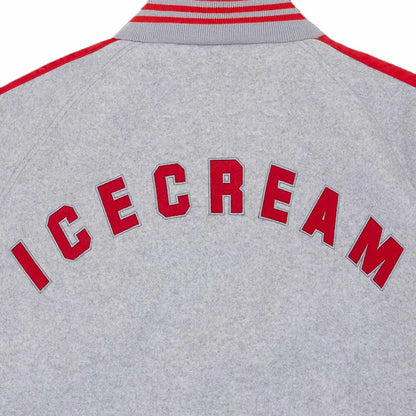 Cones and Bones Icecream Gray Varsity Jacket - back view