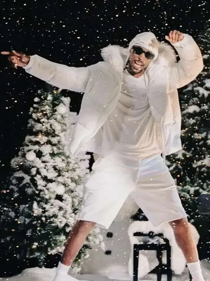 Sidemen Ft. JME: Christmas Drillings White Puffer Jacket
