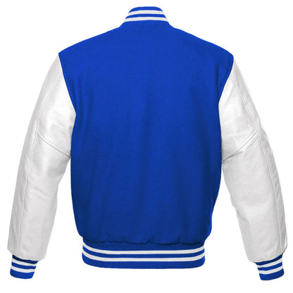 Duke Blue Devils Royal Blue and White Varsity Jacket - back view
