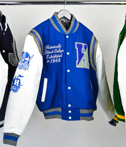Hampton University Motto 2.0 Royal Blue Jacket - side view