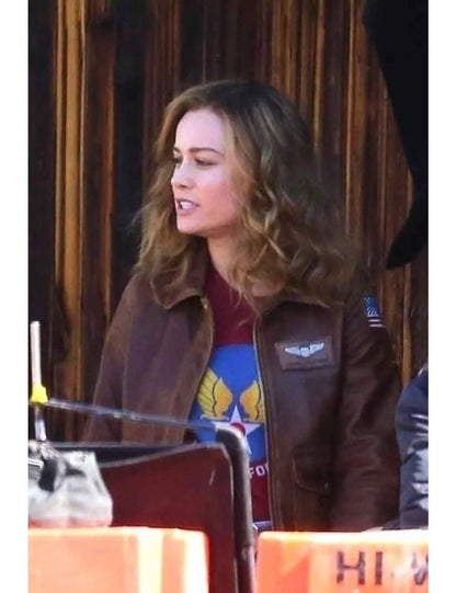Captain Marvel Brie Larson Flight Bomber Jacket - view 5