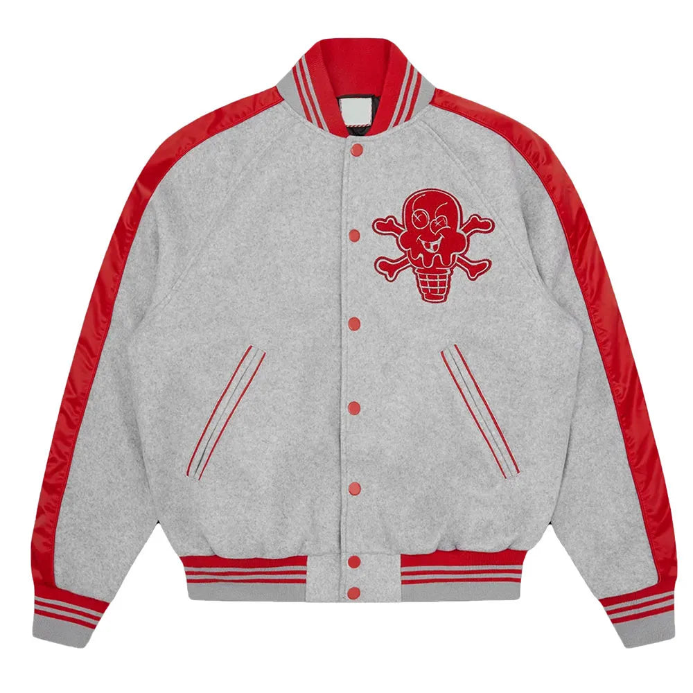 Cones and Bones Icecream Gray Varsity Jacket