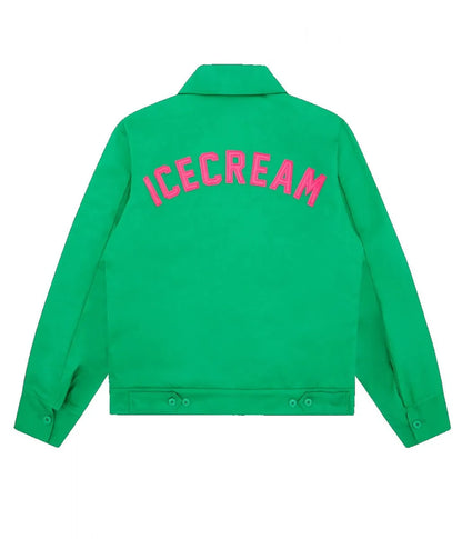 BBC Icecream Work Green Jacket - back view