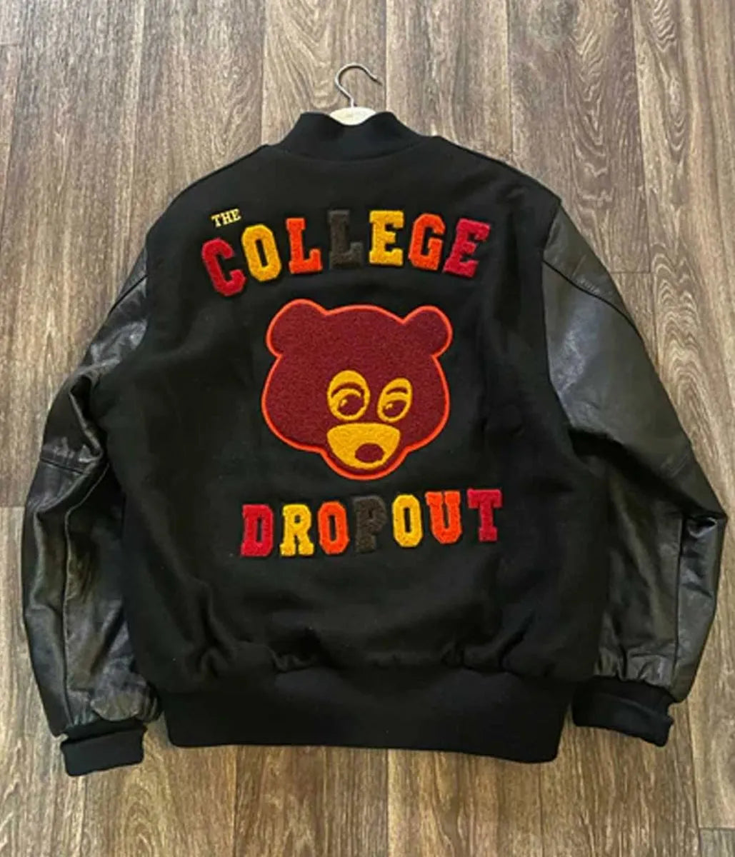 The College Dropout Kanye West Varsity Jacket - side view