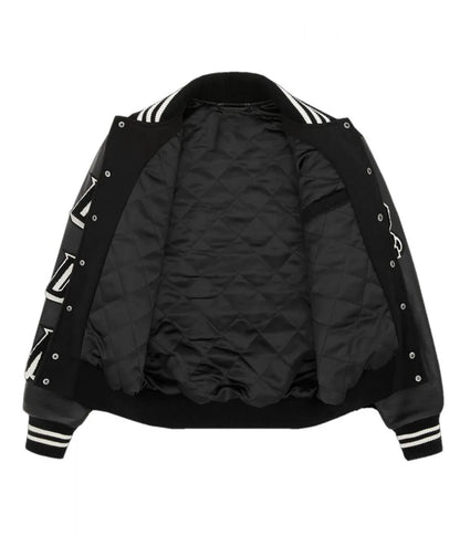 Billionaire Boys Club Ldn Letterman Black Jacket - side view