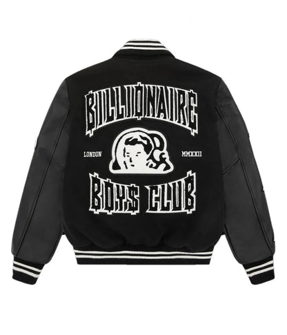 Billionaire Boys Club Ldn Letterman Black Jacket - back view