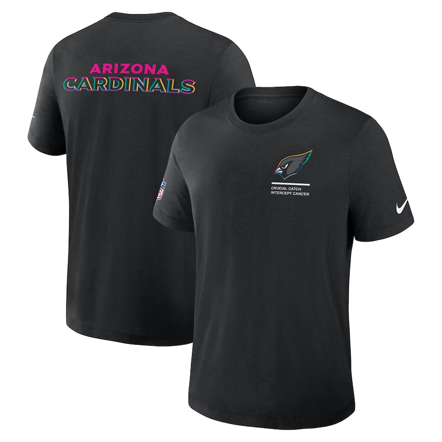 Arizona Cardinals Nike Black 2025 NFL Crucial Catch Tri-Blend Dri-FIT T-Shirt Trendy Layer