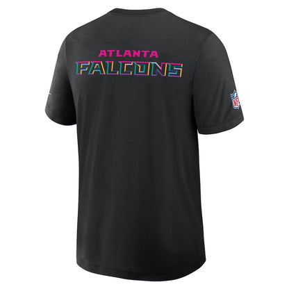 Atlanta Falcons Nike Black 2025 NFL Crucial Catch Tri-Blend Dri-FIT T-Shirt Trendy Layer