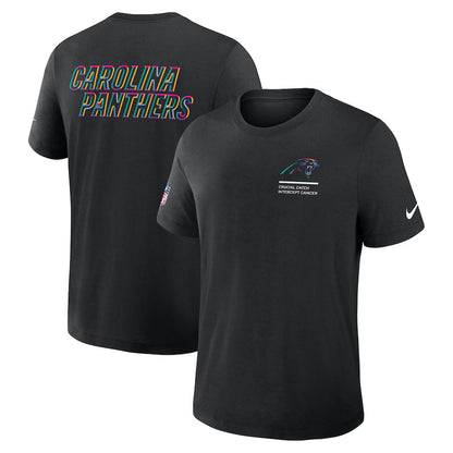 Carolina Panthers Nike Black 2025 NFL Crucial Catch Tri-Blend Dri-FIT T-Shirt Trendy Layer