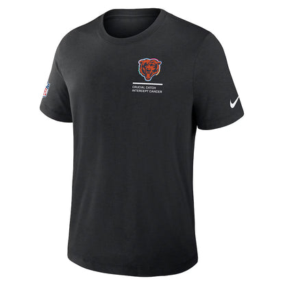 Chicago Bears Nike Black 2025 NFL Crucial Catch Tri-Blend Dri-FIT T-Shirt Trendy Layer