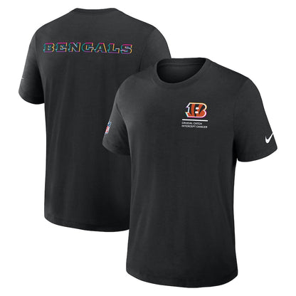 Cincinnati Bengals Nike Black 2025 NFL Crucial Catch Tri-Blend Dri-FIT T-Shirt Trendy Layer