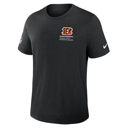 Cincinnati Bengals Nike Black 2025 NFL Crucial Catch Tri-Blend Dri-FIT T-Shirt Trendy Layer
