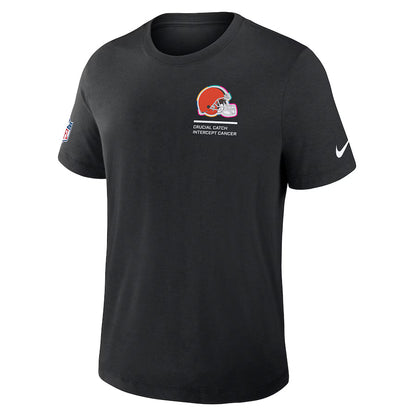 Cleveland Browns Nike Black 2025 NFL Crucial Catch Tri-Blend Dri-FIT T-Shirt Trendy Layer