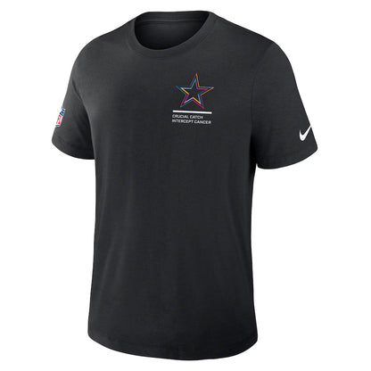 Dallas Cowboys Nike Black 2025 NFL Crucial Catch Tri-Blend Dri-FIT T-Shirt Trendy Layer