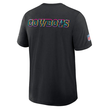 Dallas Cowboys Nike Black 2025 NFL Crucial Catch Tri-Blend Dri-FIT T-Shirt Trendy Layer