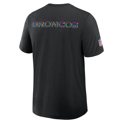 Denver Broncos Nike Black 2025 NFL Crucial Catch Tri-Blend Dri-FIT T-Shirt Trendy Layer