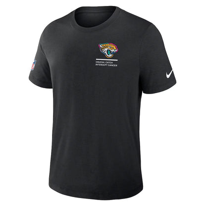 Jacksonville Jaguars Nike Black 2025 NFL Crucial Catch Tri-Blend Dri-FIT T-Shirt Trendy Layer