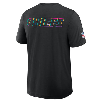 Kansas City Chiefs Nike Black 2025 NFL Crucial Catch Tri-Blend Dri-FIT T-Shirt Trendy Layer