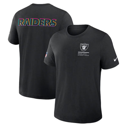 Las Vegas Raiders Nike Black 2025 NFL Crucial Catch Tri-Blend Dri-FIT T-Shirt Trendy Layer