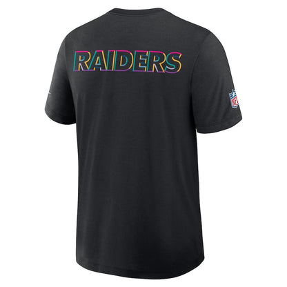 Las Vegas Raiders Nike Black 2025 NFL Crucial Catch Tri-Blend Dri-FIT T-Shirt Trendy Layer