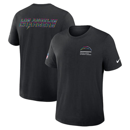 Los Angeles Chargers Nike Black 2025 NFL Crucial Catch Tri-Blend Dri-FIT T-Shirt Trendy Layer