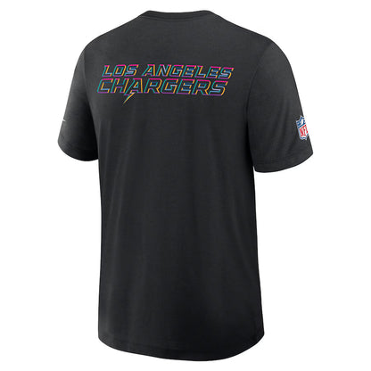 Los Angeles Chargers Nike Black 2025 NFL Crucial Catch Tri-Blend Dri-FIT T-Shirt Trendy Layer