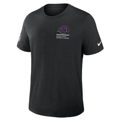 Los Angeles Rams Nike Black 2025 NFL Crucial Catch Tri-Blend Dri-FIT T-Shirt Trendy Layer