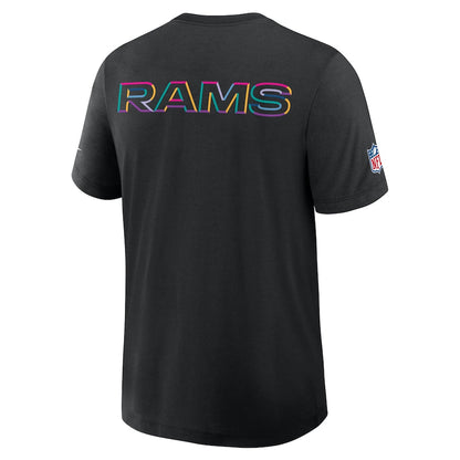 Los Angeles Rams Nike Black 2025 NFL Crucial Catch Tri-Blend Dri-FIT T-Shirt Trendy Layer