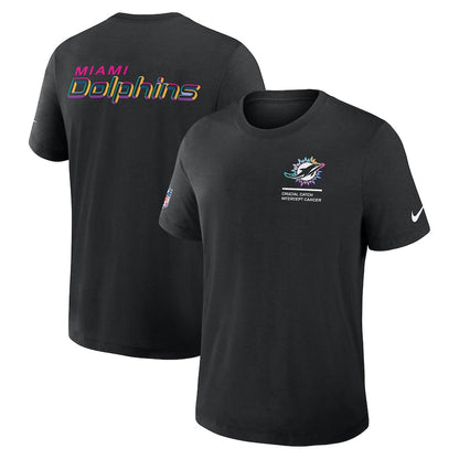Miami Dolphins Nike Black 2025 NFL Crucial Catch Tri-Blend Dri-FIT T-Shirt Trendy Layer