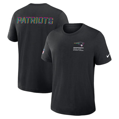 New England Patriots Nike Black 2025 NFL Crucial Catch Tri-Blend Dri-FIT T-Shirt Trendy Layer